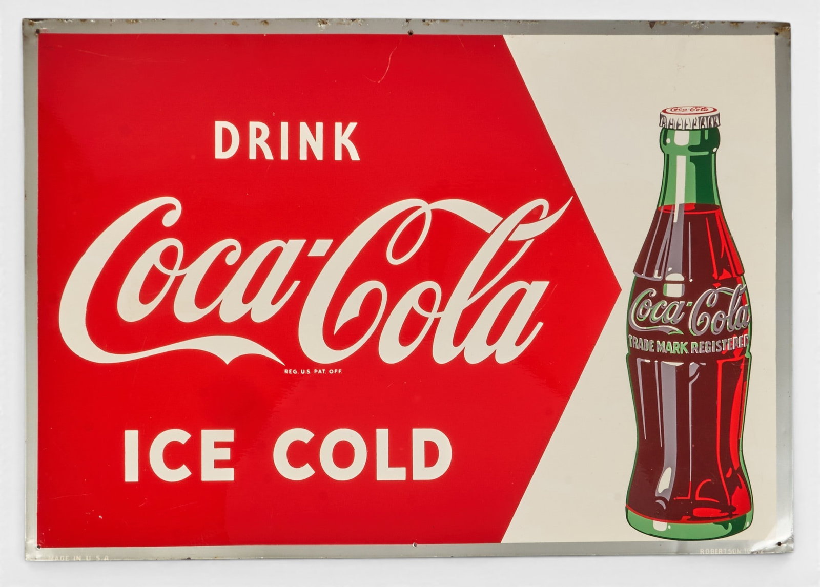 'Drink Coca-Cola Ice Cold' Advertising Sign (1 of 3)