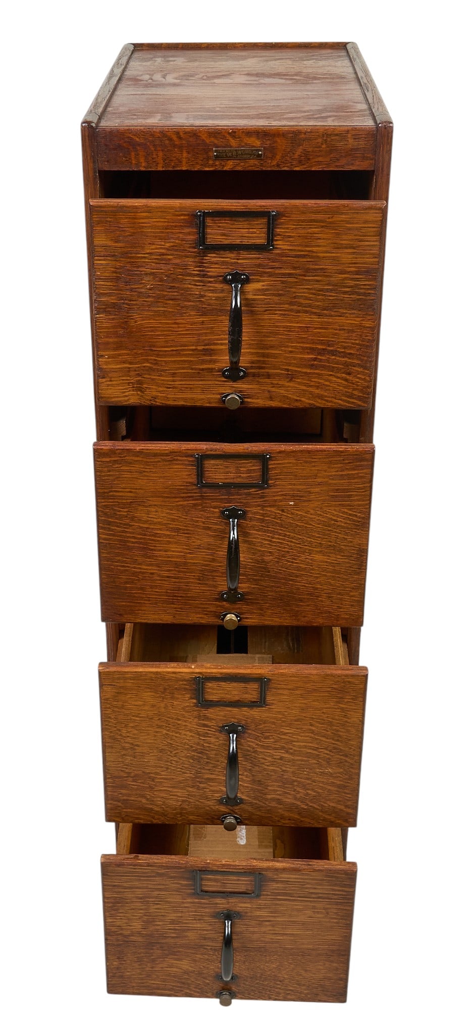 Antique Four-Drawer File Cabinet - 3