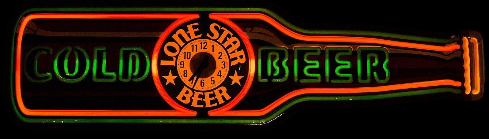 Lone Star Lighted Beer Clock, 1970s (1 of 3)
