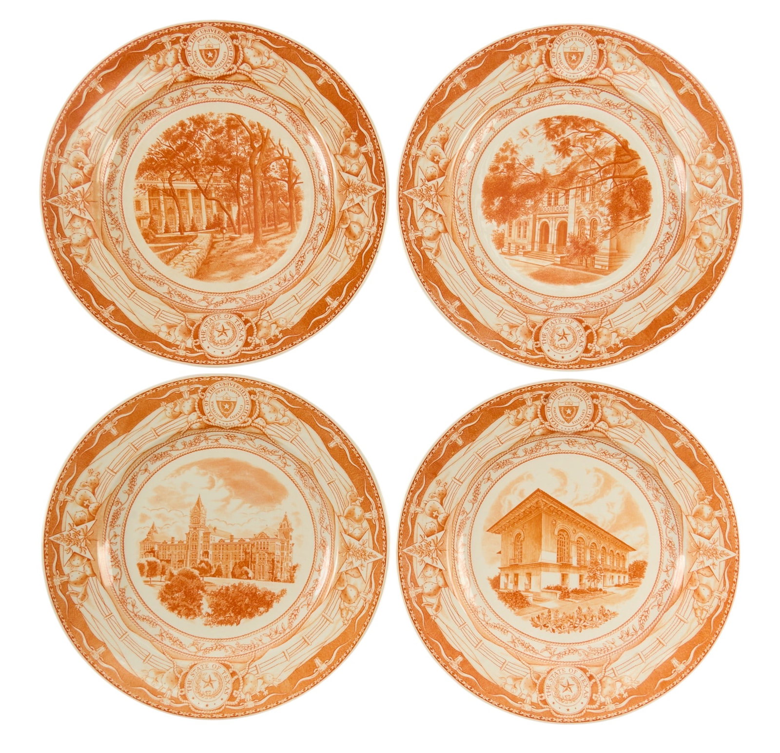 (4) Wedgwood UT Commemorative Plates (1 of 5)
