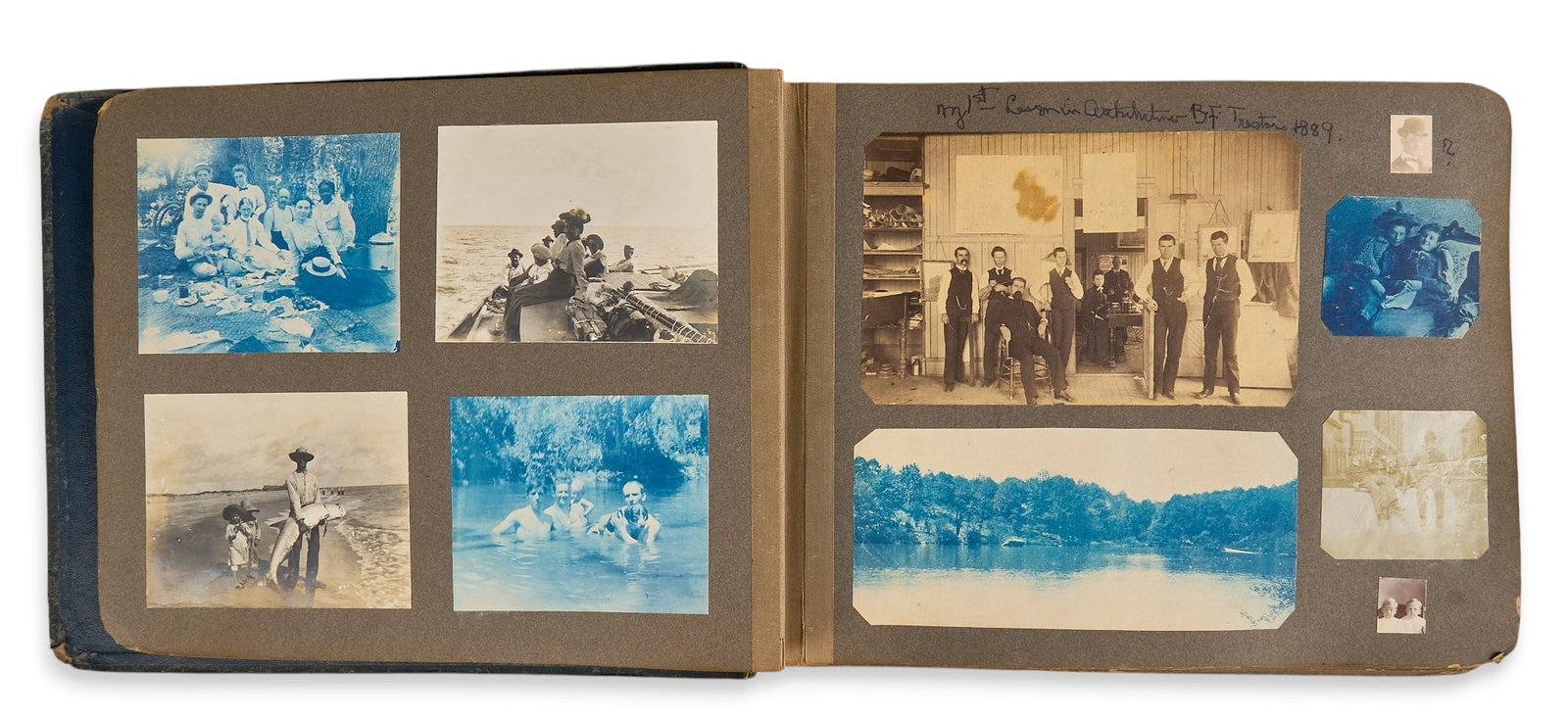 Atlee B. Ayres Photo Album: Photo album belonging to Atlee B. Ayres, with two-hundred-thirty-five (235) original photographs, captured during his time in San Antonio, Houston, New York, and Mexico, featuring
