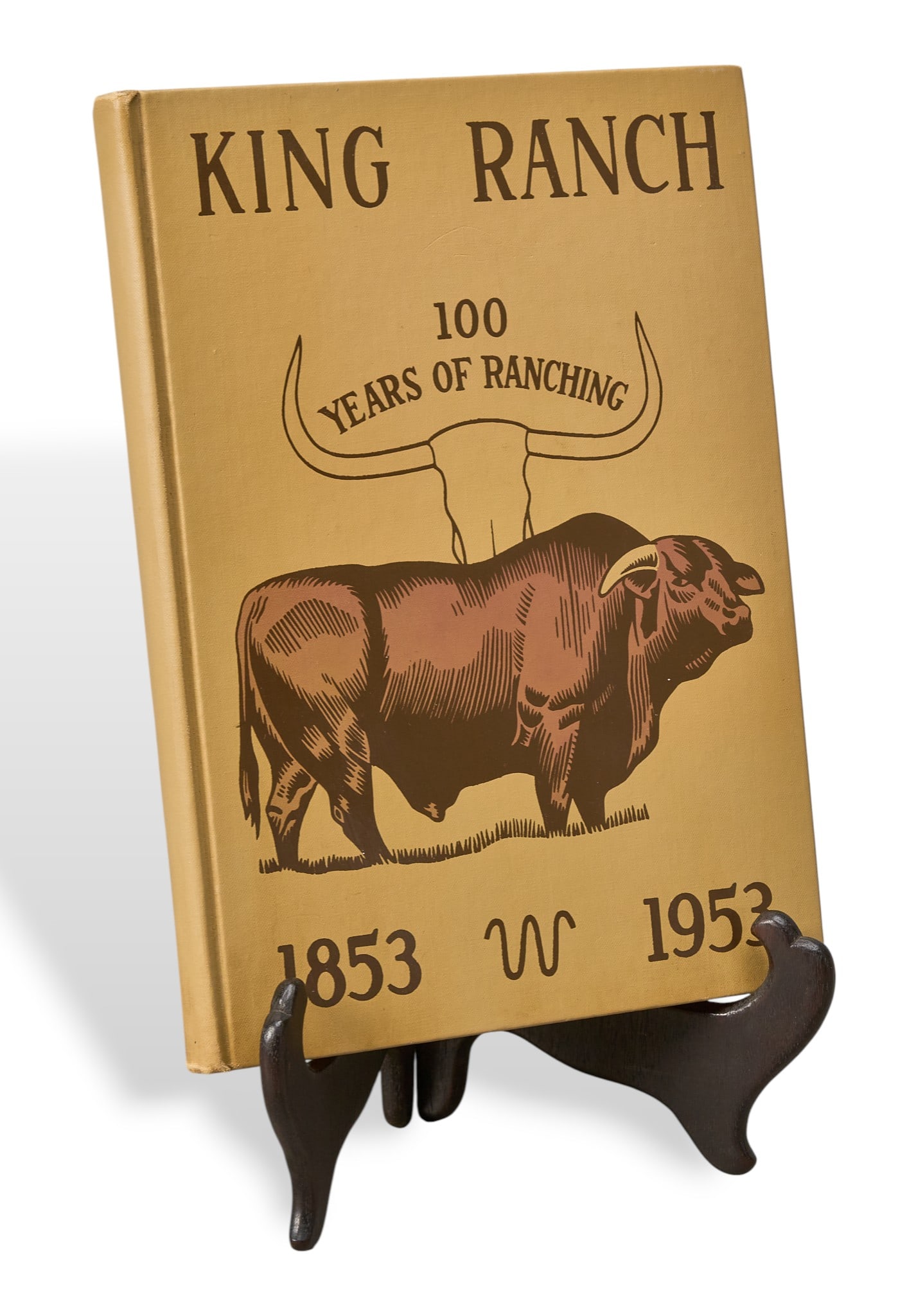 Kleberg Signed King Ranch Book, "100 Years of Ranching, 1853-1953": King Ranch Book, "100 Years of Ranching, 1853-1953", published in 1953 by Corpus Christi Caller-Times, 143 pages, hardcover, signed by Tres, Sally, and Stephen "Tio" Kleberg, who g