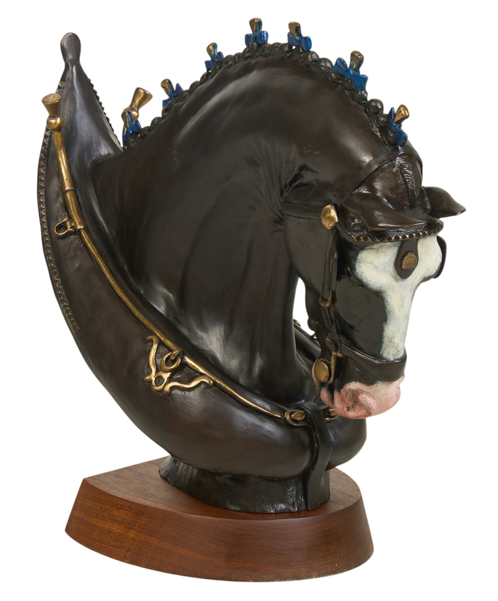 Daniel Parker, "The Work Ethic": Daniel Ray Parker (Amer., b. 1959), "The Work Ethic", artist-cast and cold-painted bronze sculpture on wooden base, incised signature, date (2010), and edition number, 1/5; wooden