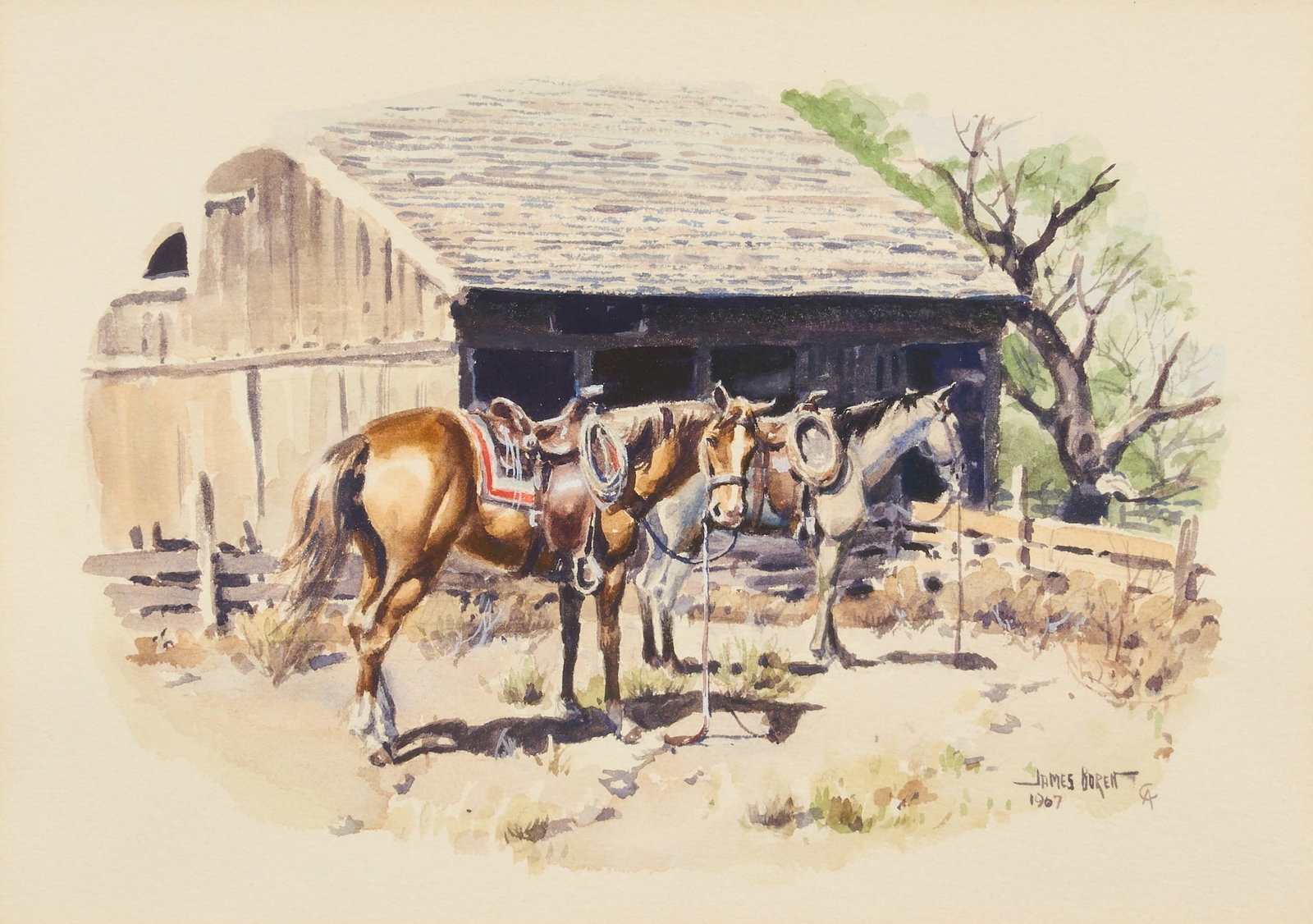 James Boren, Two Horses, 1967 (1 of 4)