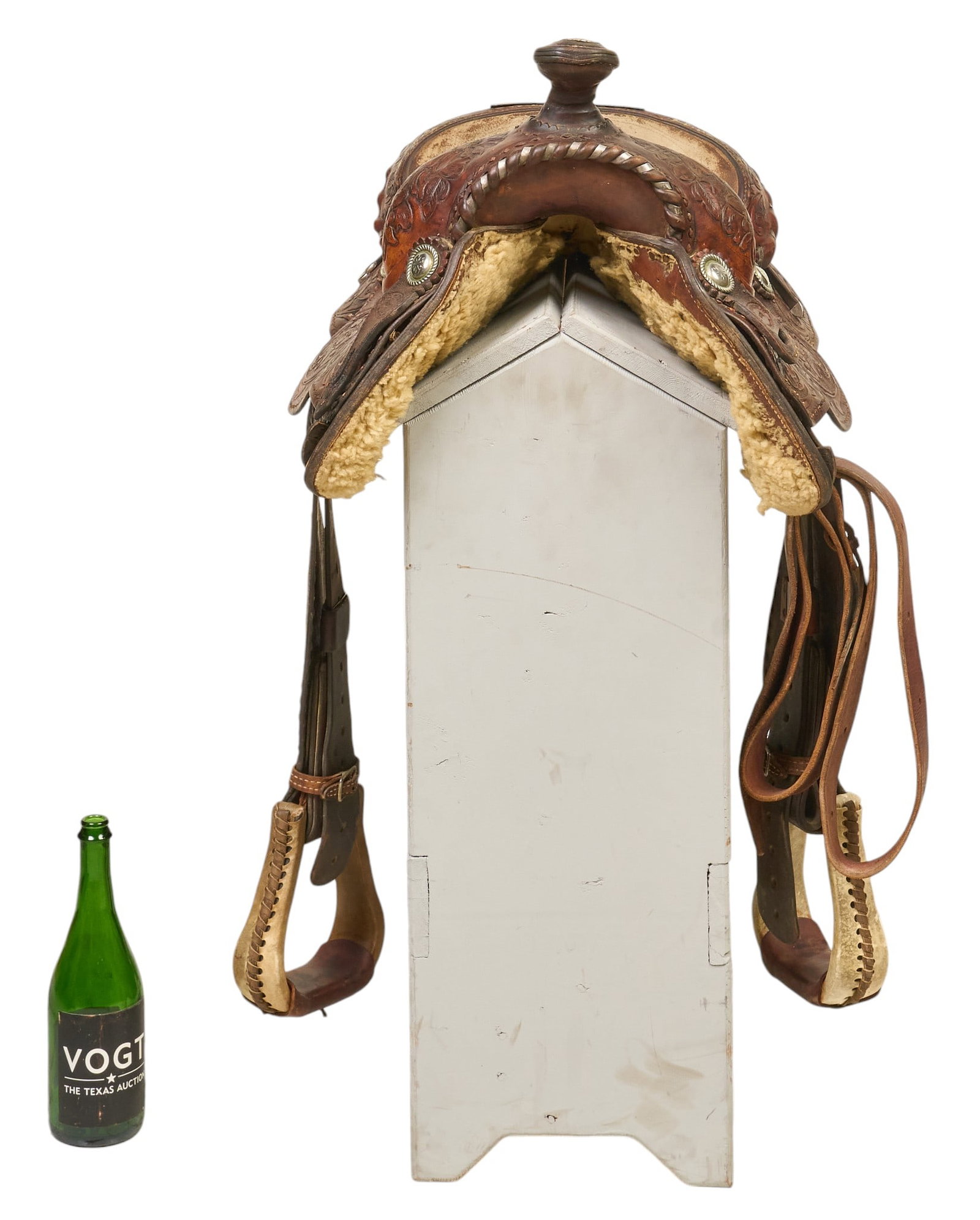 Tooled Leather Saddle - 2