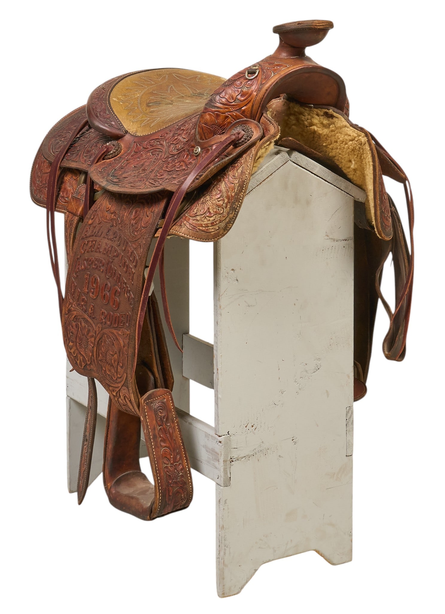 Tooled Leather Saddle (1 of 4)