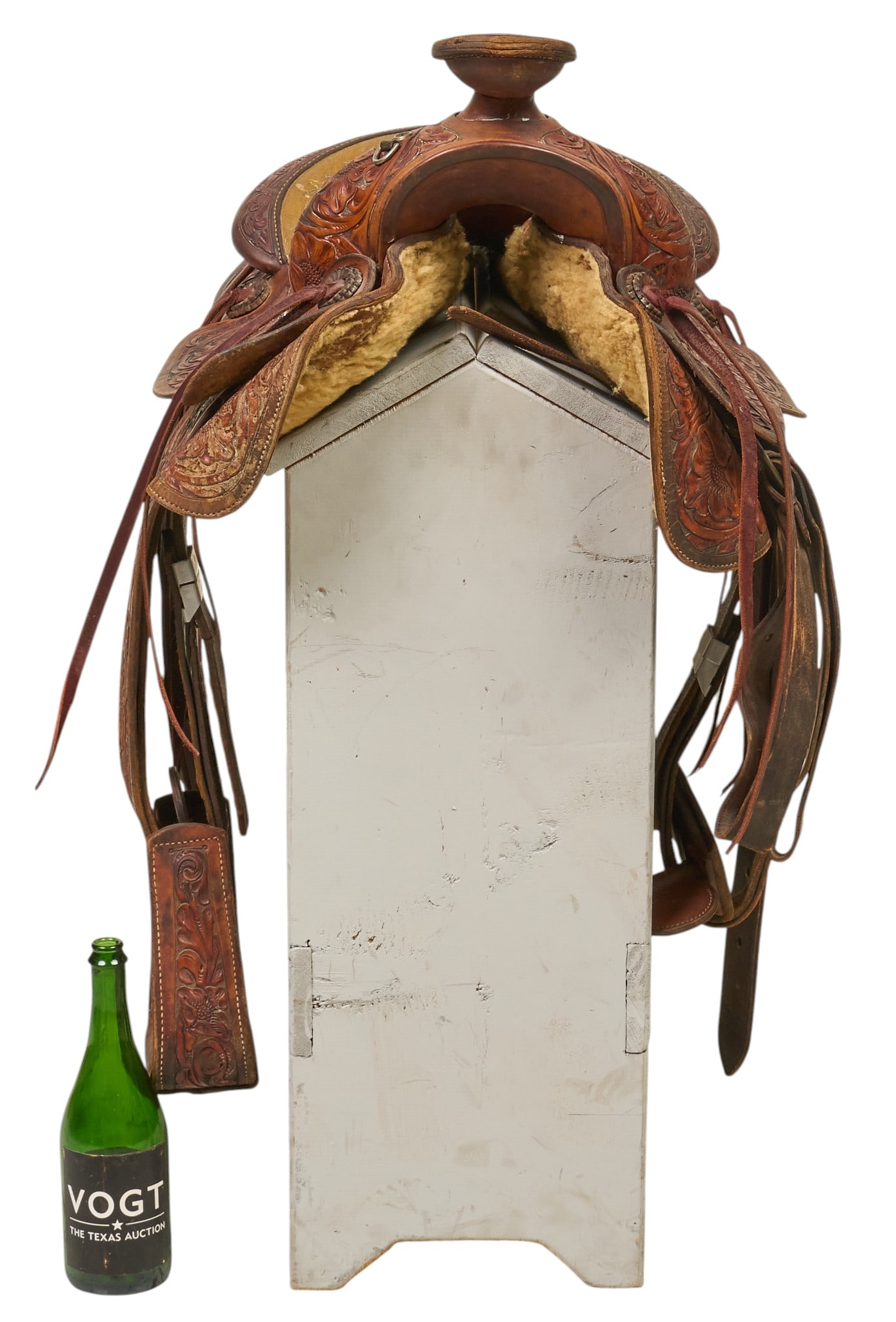 Tooled Leather Saddle - 3
