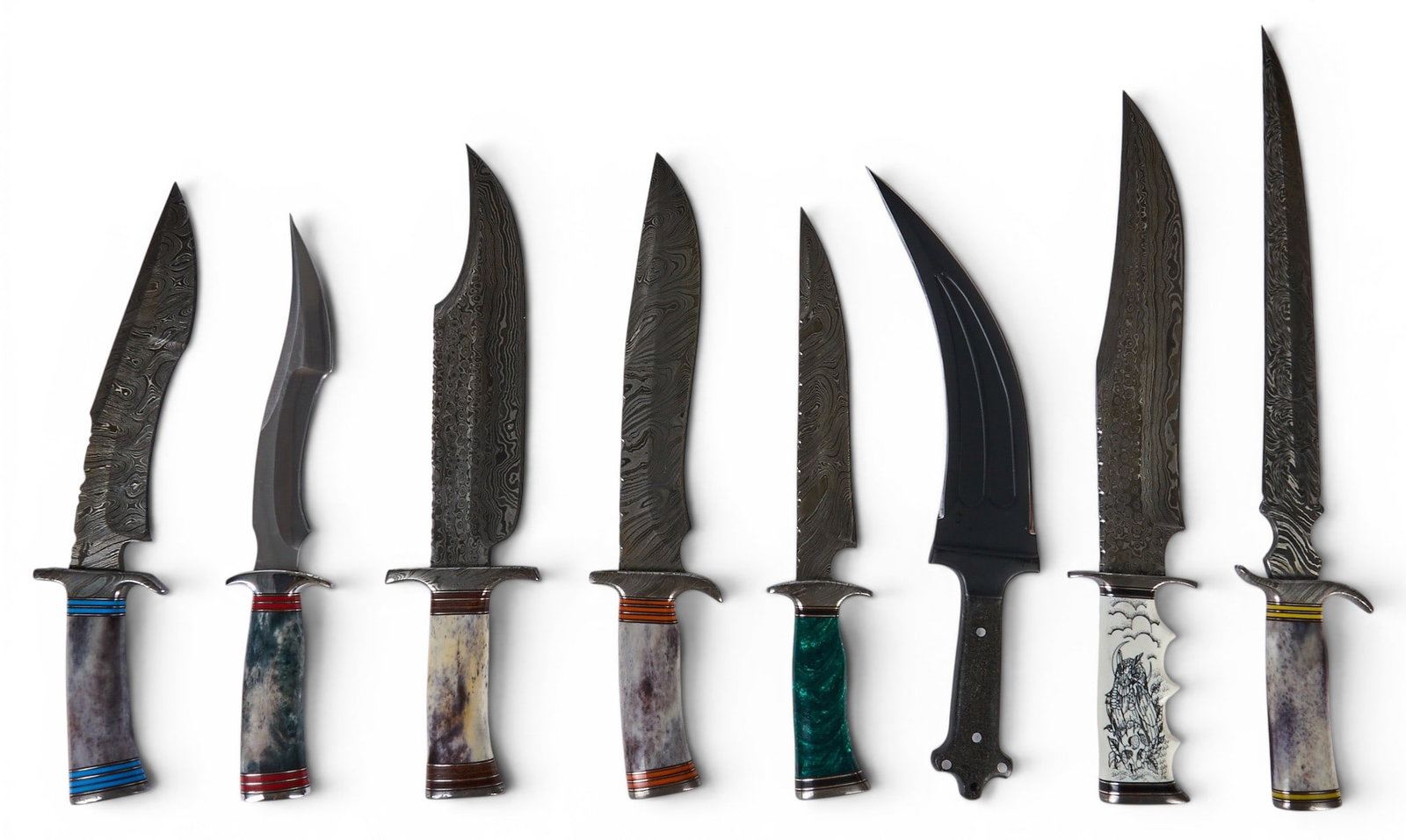 Collection of (8) Very Large Impact Custom Knives (1 of 7)