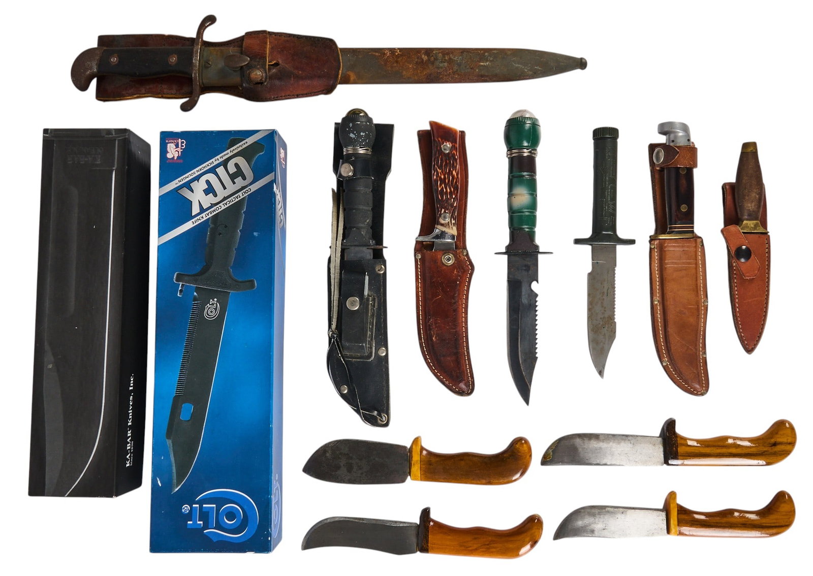 Collection of 13 Mixed Fixed Blade Knives (1 of 3)