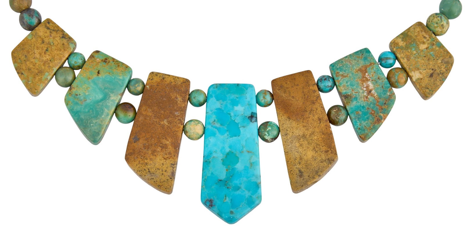 Beaded Multi-Turquoise Necklace - 2