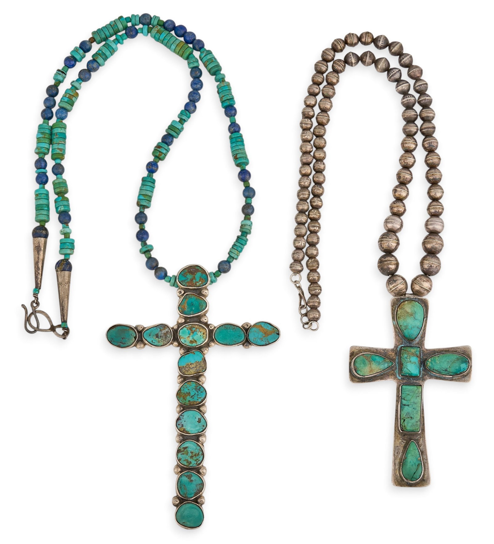 (2) Navajo Beaded Cross Pendant Necklaces (1 of 3)