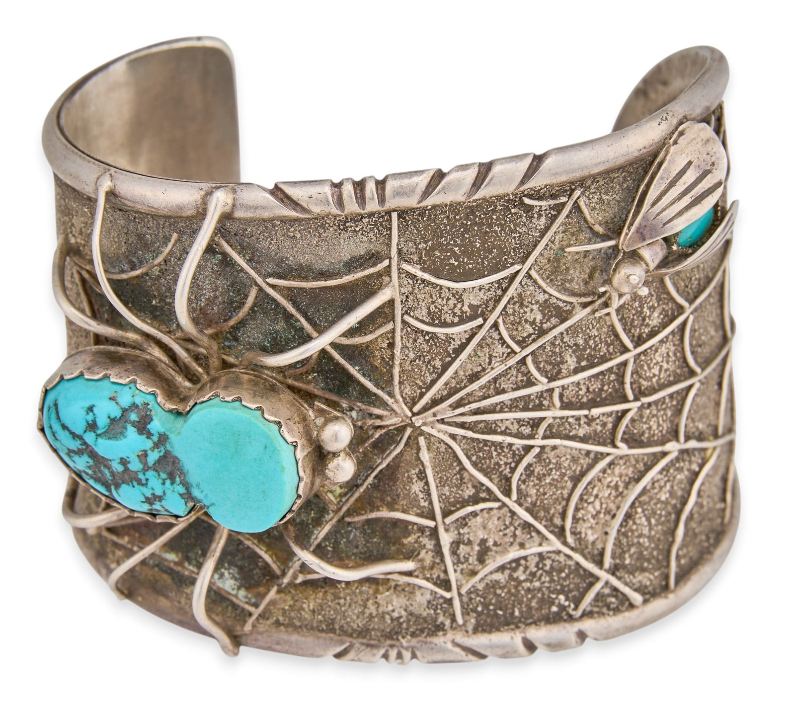 Sam Quail, Tufa Sterling & Turquoise Spider Cuff (1 of 4)