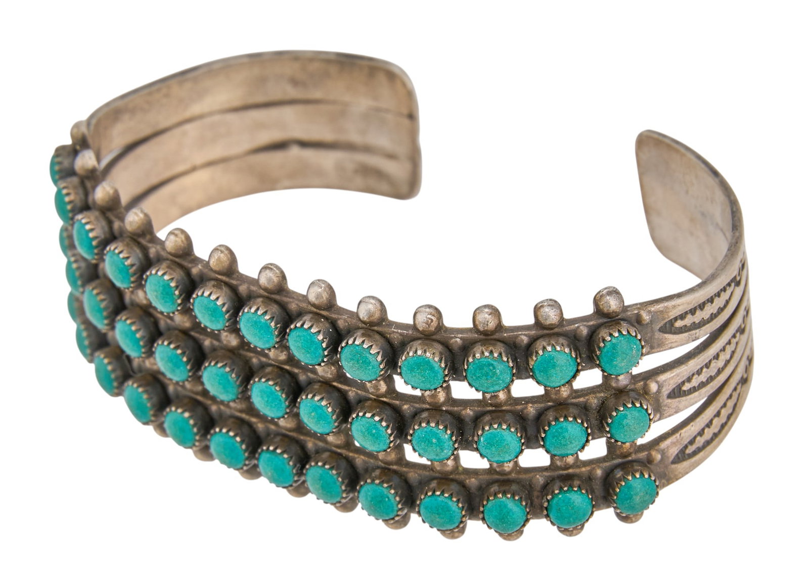 Zuni Petit Point Turquoise Cuff - 2