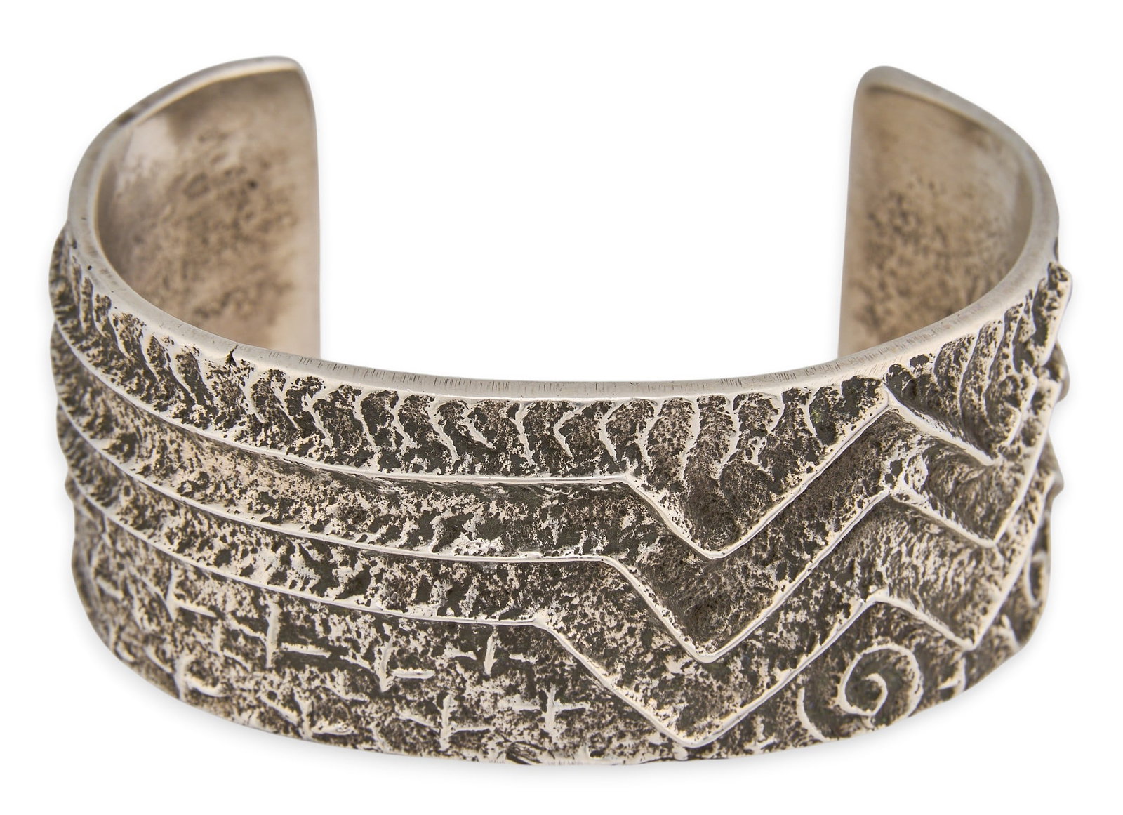 Native American Tufa Sterling Silver Cuff (1 of 5)