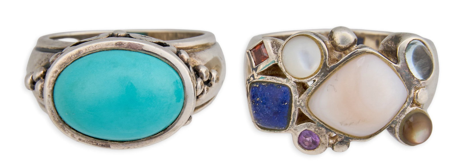 (2) Sterling & Multi-Stone Rings (1 of 5)