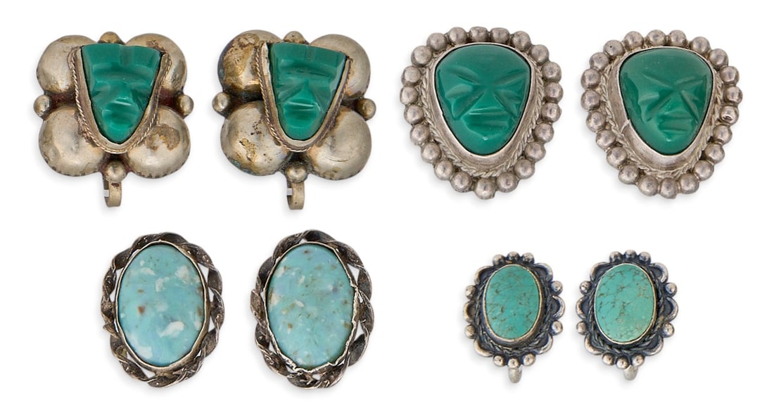 (4) Pairs of Southwestern Style Earrings (1 of 3)