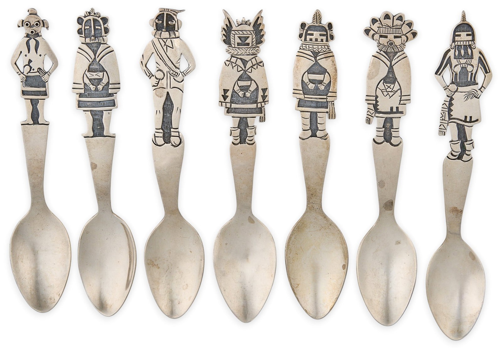 (7) Hopi Sterling Silver Kachina Spoons (1 of 4)