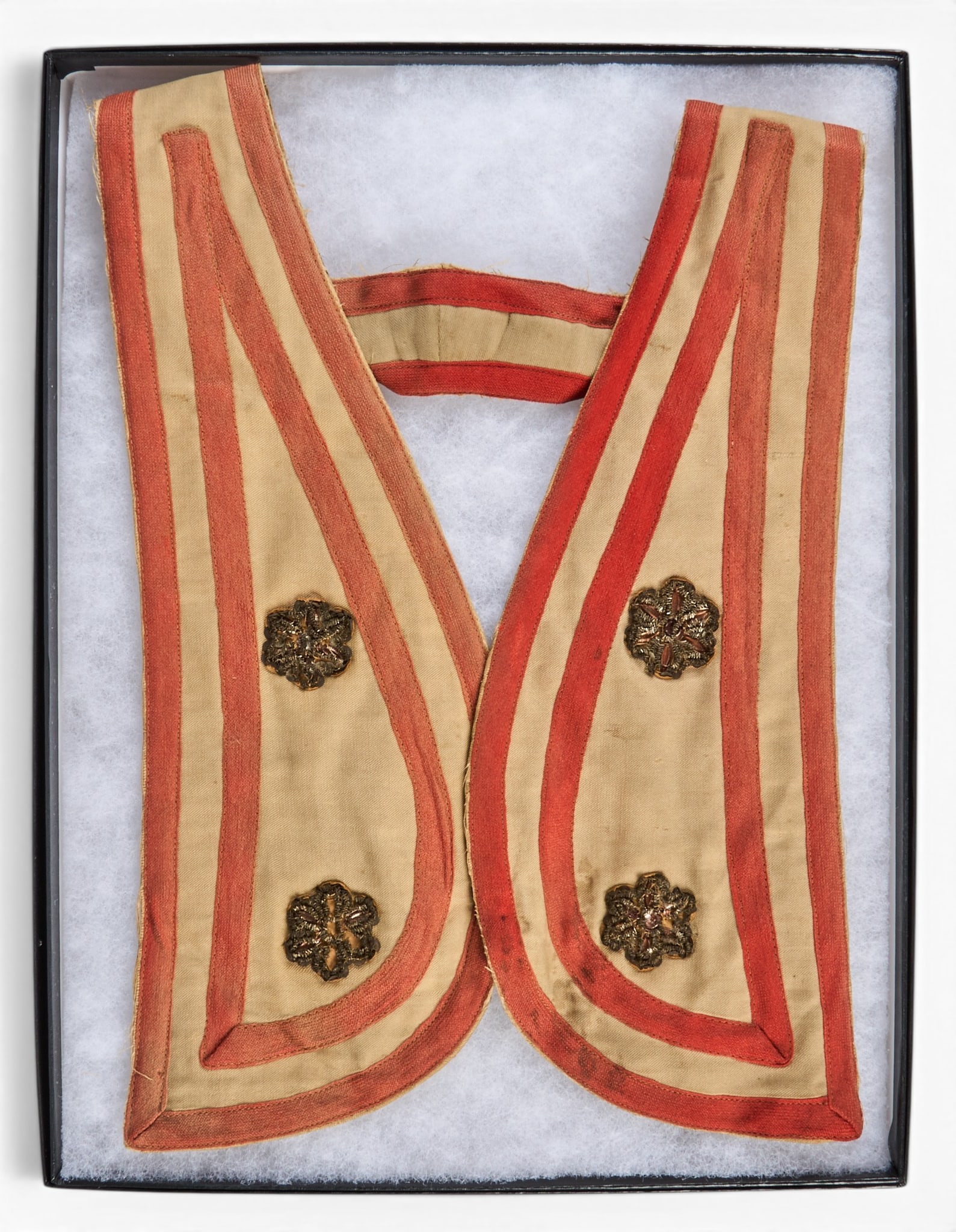 Peace Medal Sash: Peace Medal Sash and recast Abraham Lincoln medal in the style of Native American 19th century treaty efforts height 16.5 in. x width 12.25 in. x depth 2 in. Provenance: Property from the home