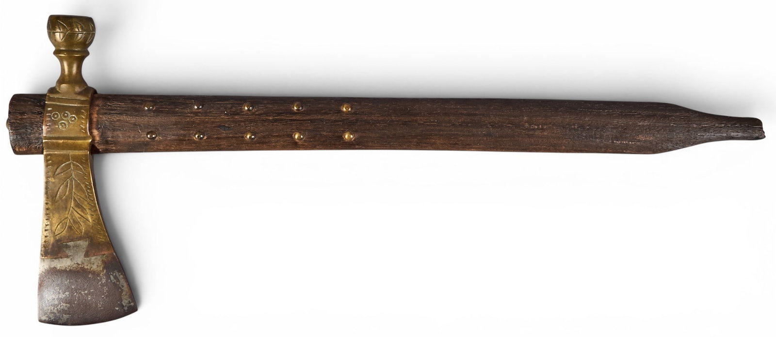 Tomahawk Pipe with Brass Studs (1 of 2)