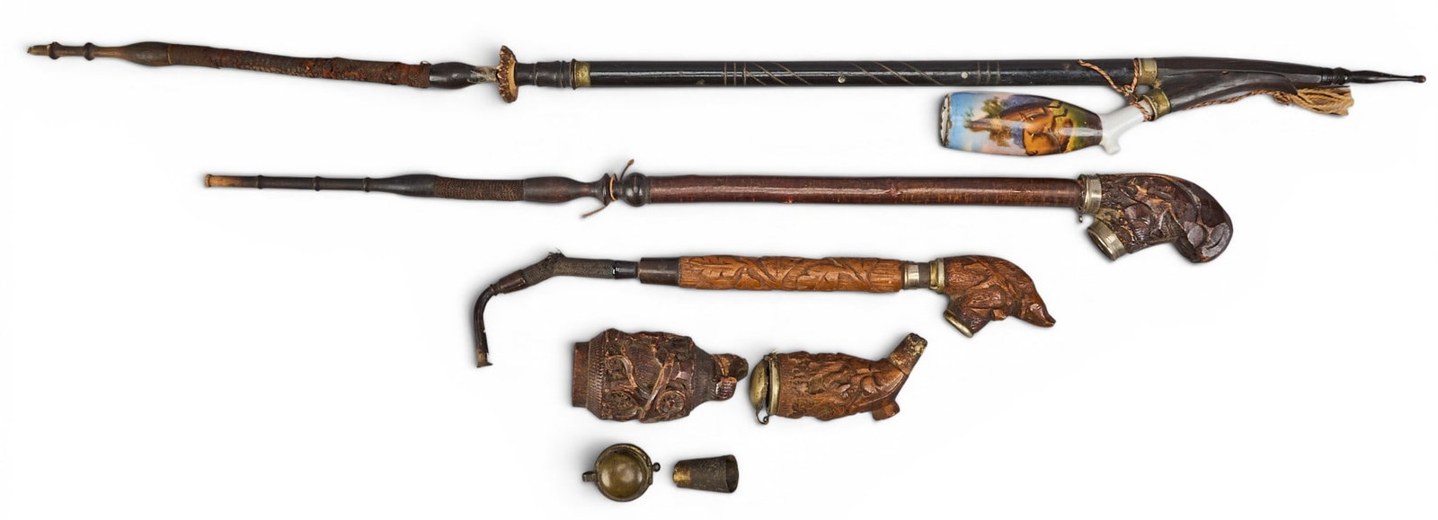 Antique Carved Pipes and Smoking Accessories (1 of 7)