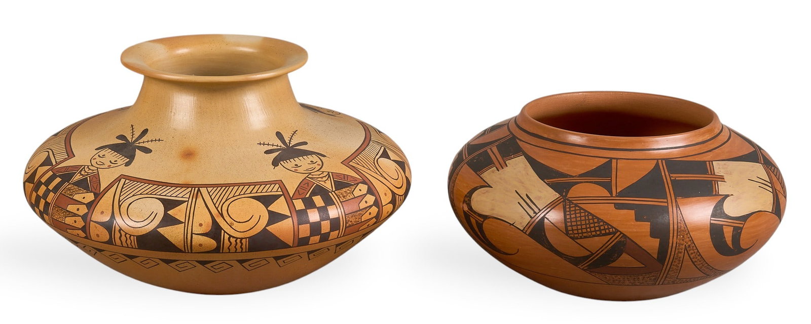 (2) Hopi Pueblo Pottery Ollas (1 of 6)