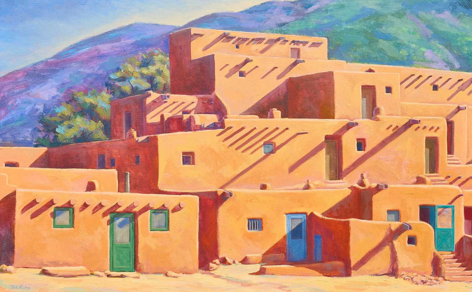 Bob Rohm, "New Mexico Pueblo" (1 of 4)
