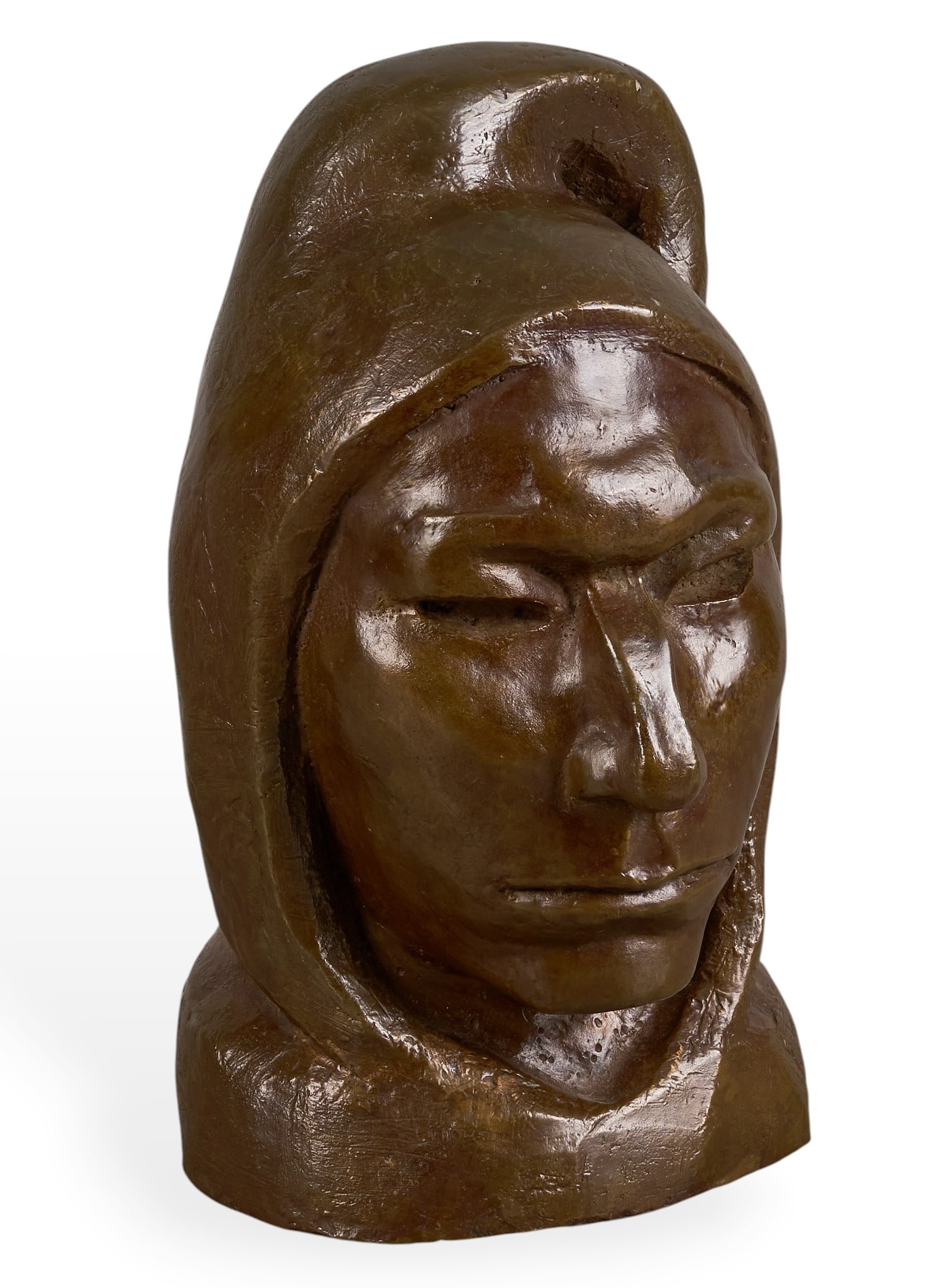 Margo Newton Allen, Bronze Bust: Margo Newton Allen (1895-1988, Massachusetts/South Carolina), bronze bust of a woman's head, signed to reverse height 12.5 in. x width 6.5 in. x depth 7.5 in. Provenance: Property from a home in