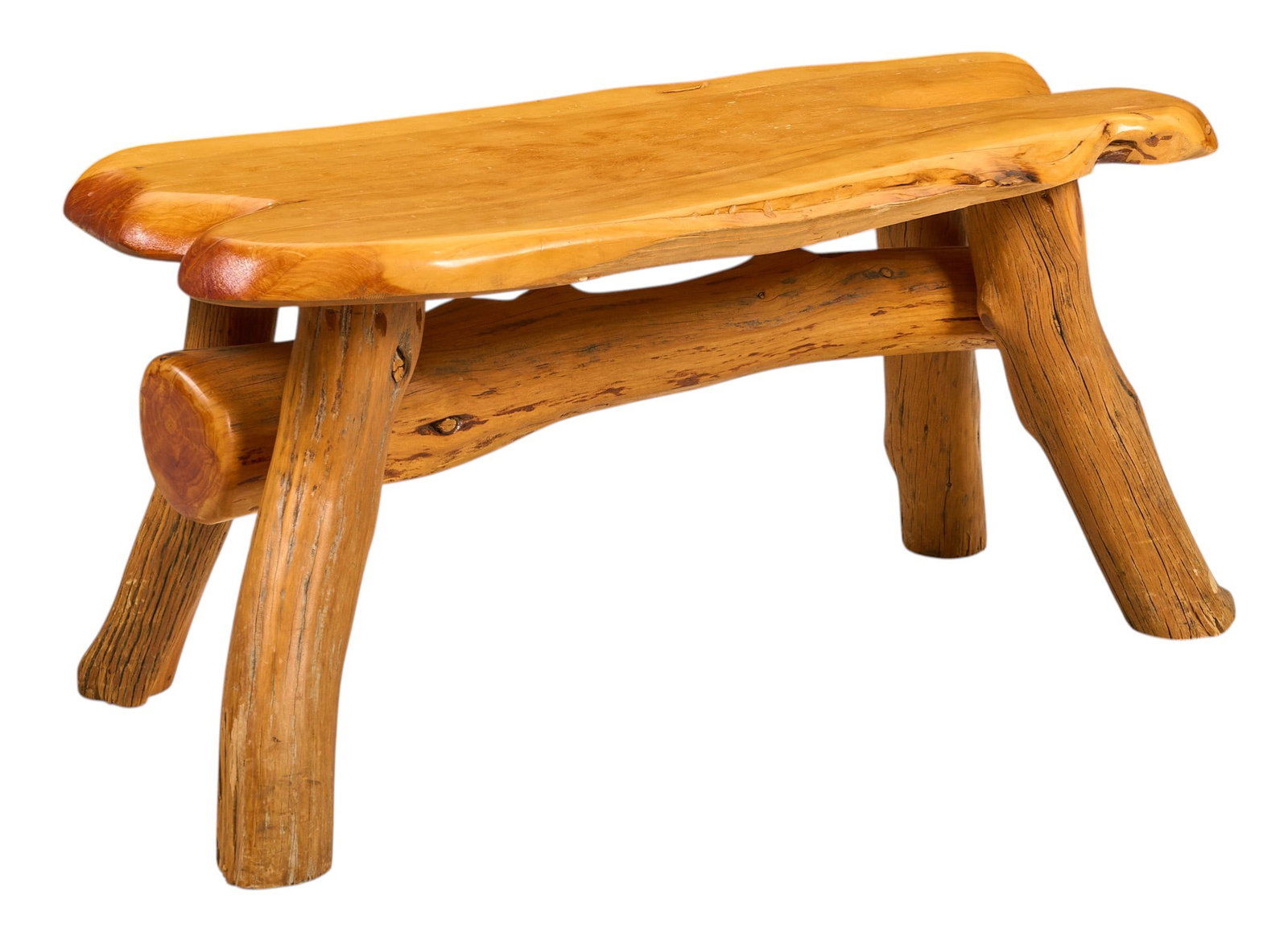 Rustic Live Edge Bench - 4