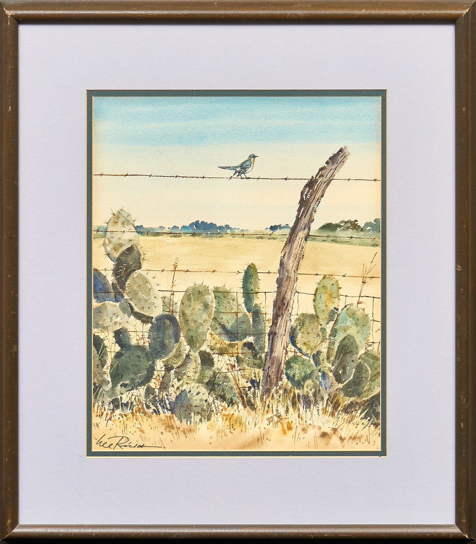 Lee Ricks, Mockingbird on Barbed Wire - 2