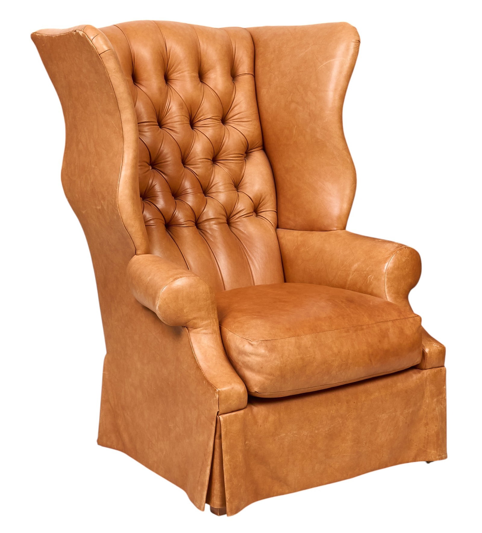 Tufted Leather Wingback Armchair (1 of 4)