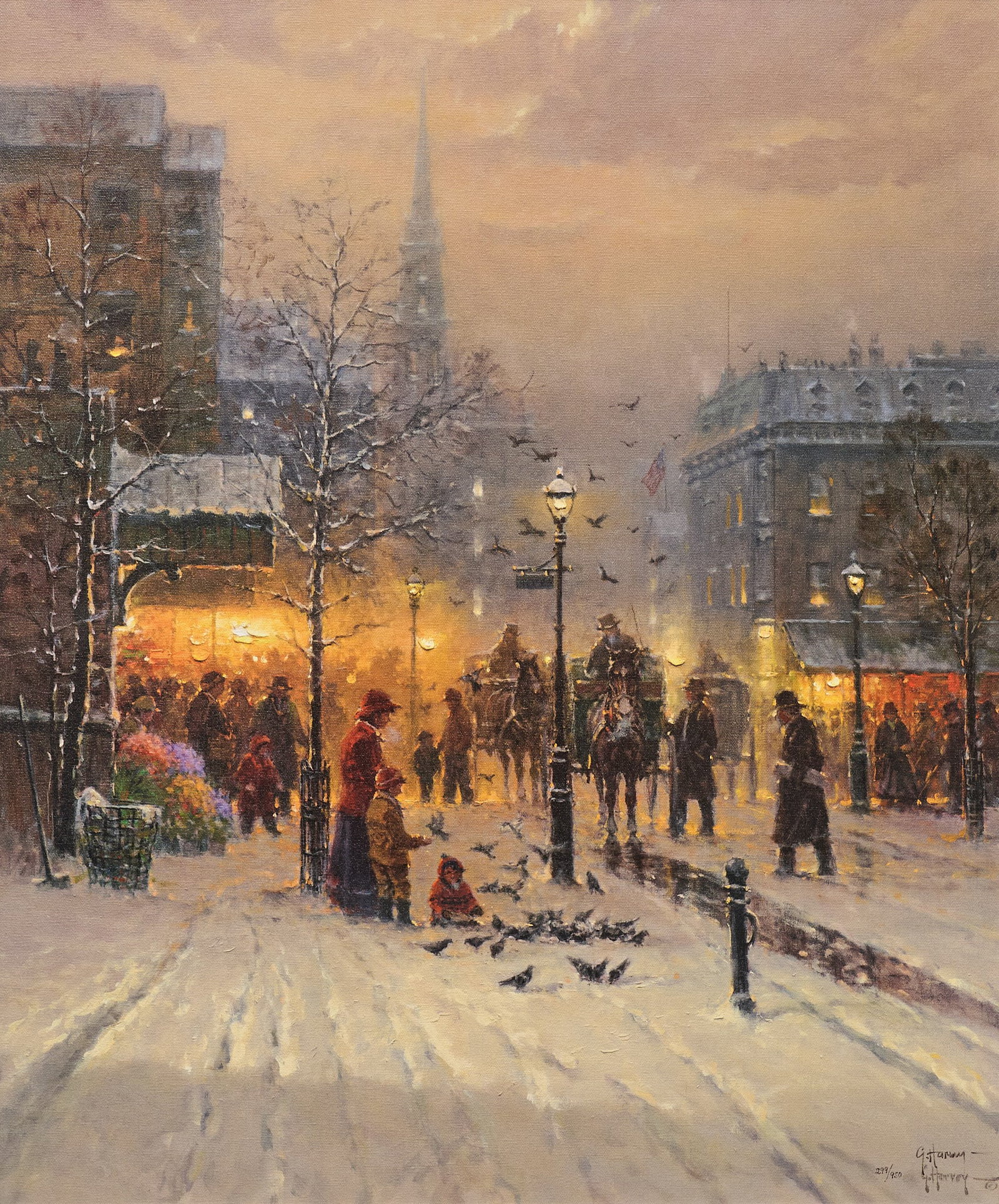 G. Harvey, "A Child's Joy" Giclee: G. (Gerald Harvey Jones) Harvey (Texas, 1933-2017), "A Child's Joy", signed and numbered giclee print on canvas, ed. 299/950<