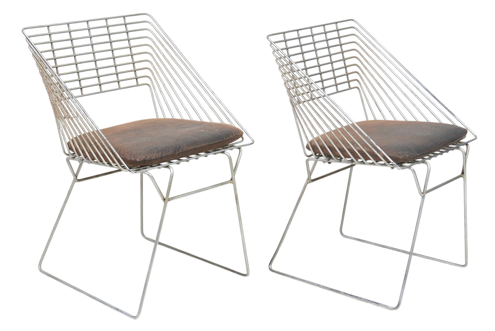 Attrib. Verner Penton, Pair of Wire Grid Box Chairs (1 of 4)