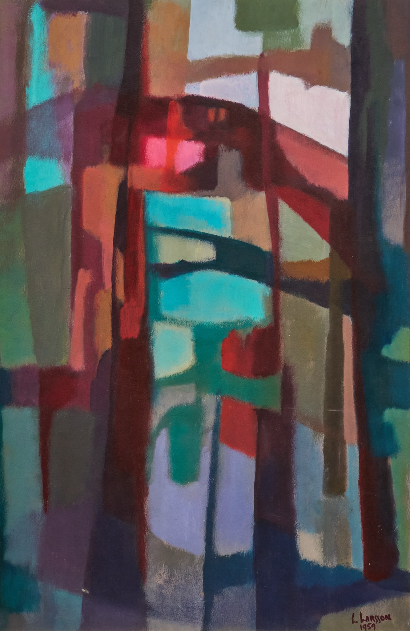 Leslie Larsson, Abstract Composition, 1959 (1 of 4)