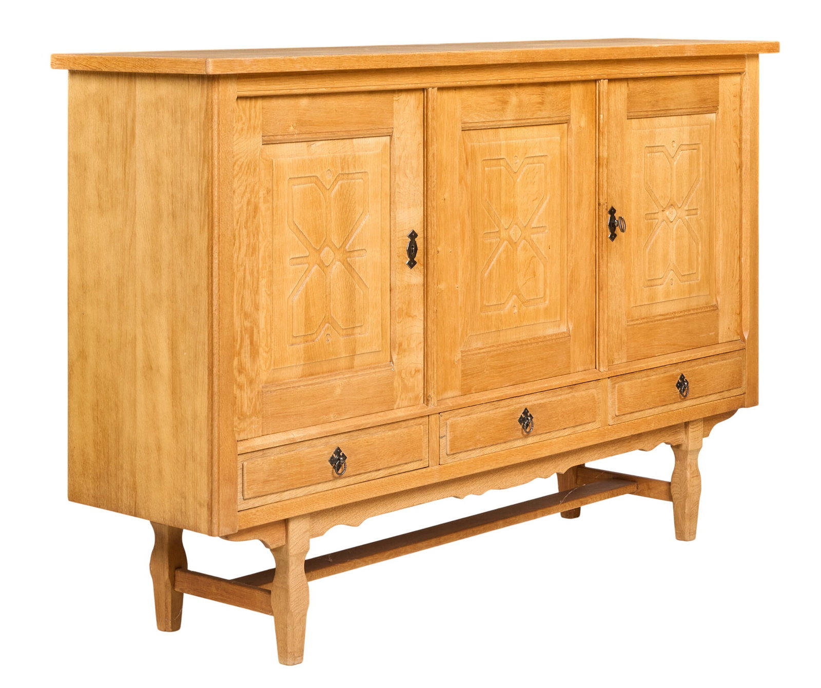 Danish Mid-Century Oak Credenza (1 of 4)