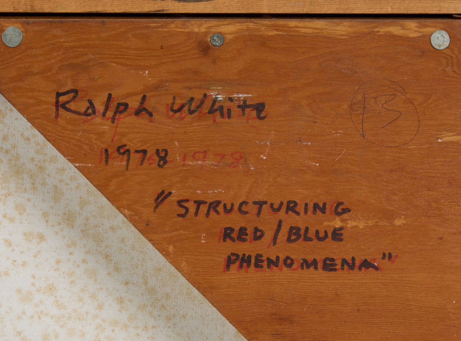 Ralph White, "Structuring Red/Blue Phenomena", 1978 - 4