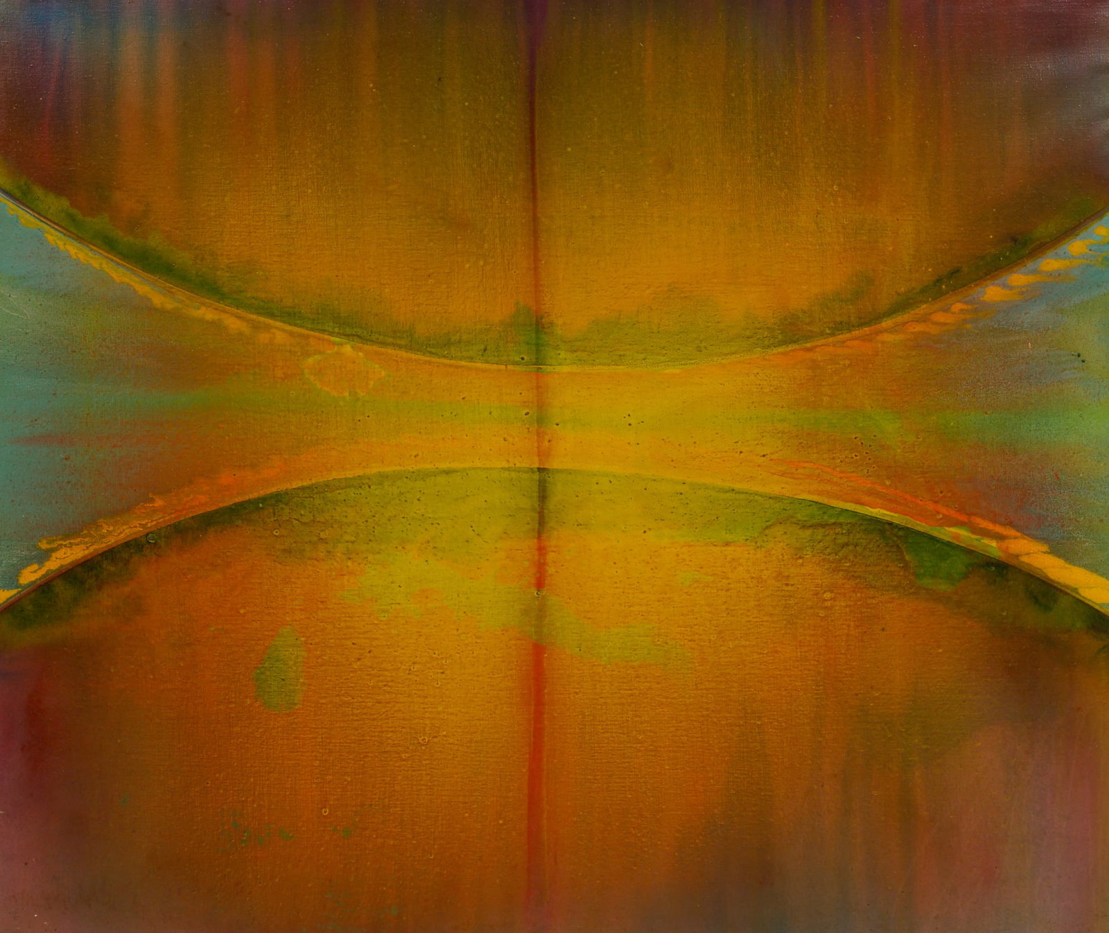 Ralph White, "Segment of an Unknown Journey", 1981: Ralph Ernest White, Jr. (Texas, 1921-2004), "Segment of an Unknown Journey", oil on canvas, artist's inscription on the stretcher bar with signature, title, and date, 1981 sigh