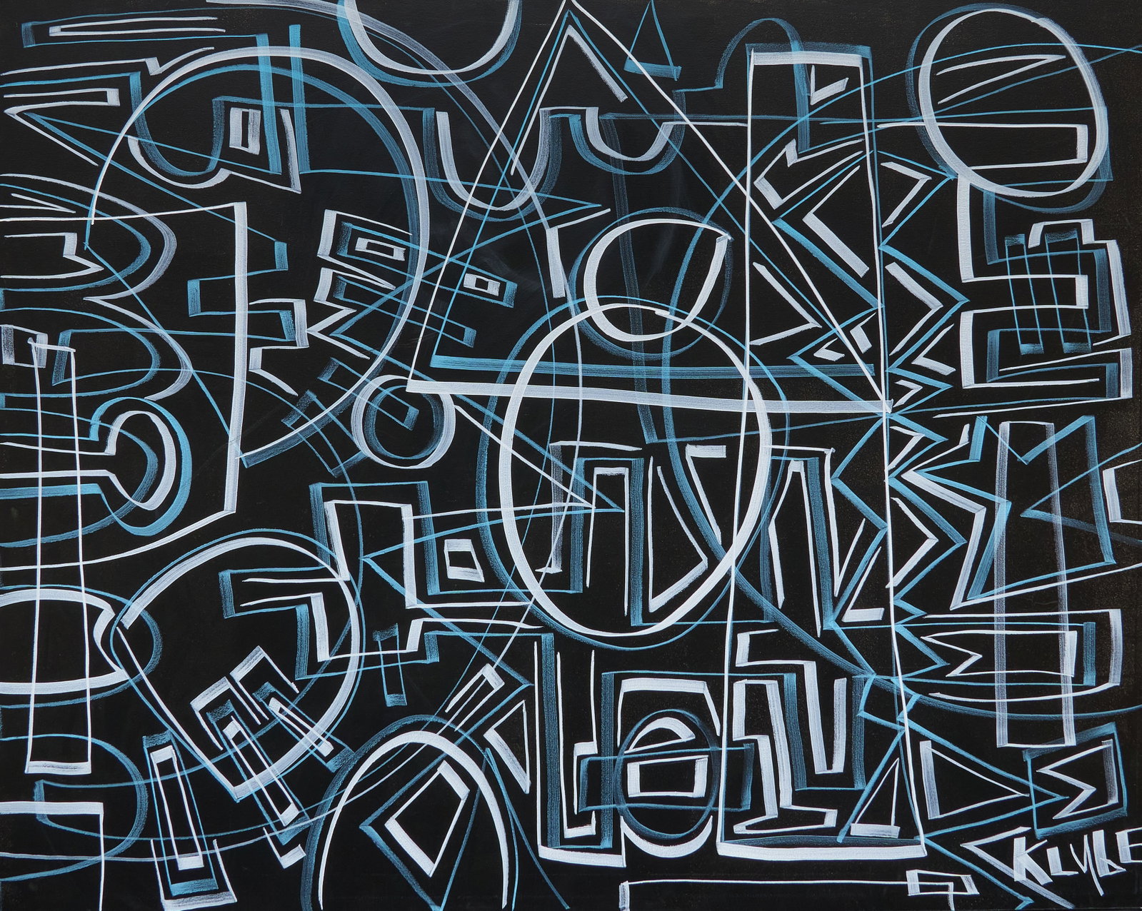 Karl Lubbering, "Lost in the City": Karl James Lubbering (Texas, b. 1969), "Lost in the City", oil on canvas, signed lower right, artist's inscription on the verso with signature and title size: 48 x 60 in.