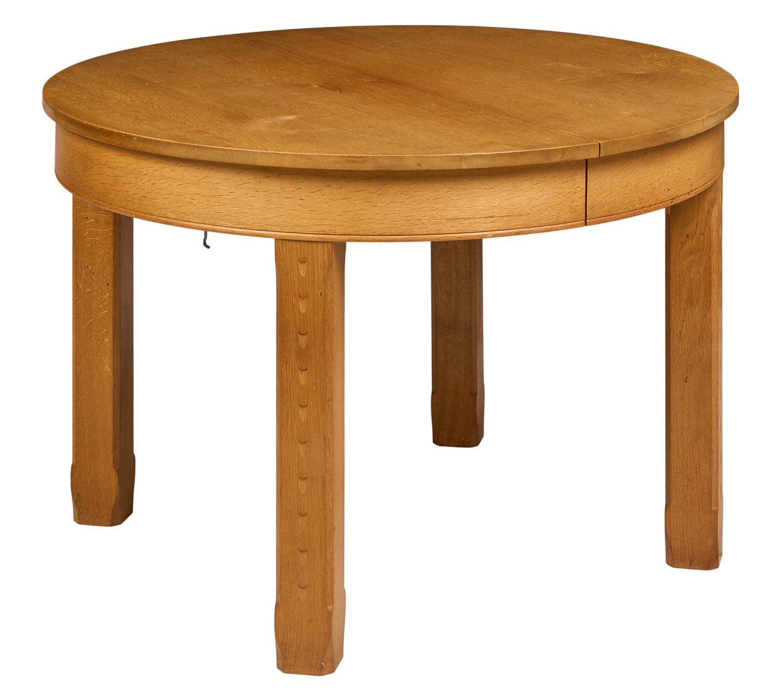 Danish Mid-Century Dinette Table: Danish mid-century extending dinette chairs with two leaves height 29.5 in. x width 45 in. x depth 45 in. 