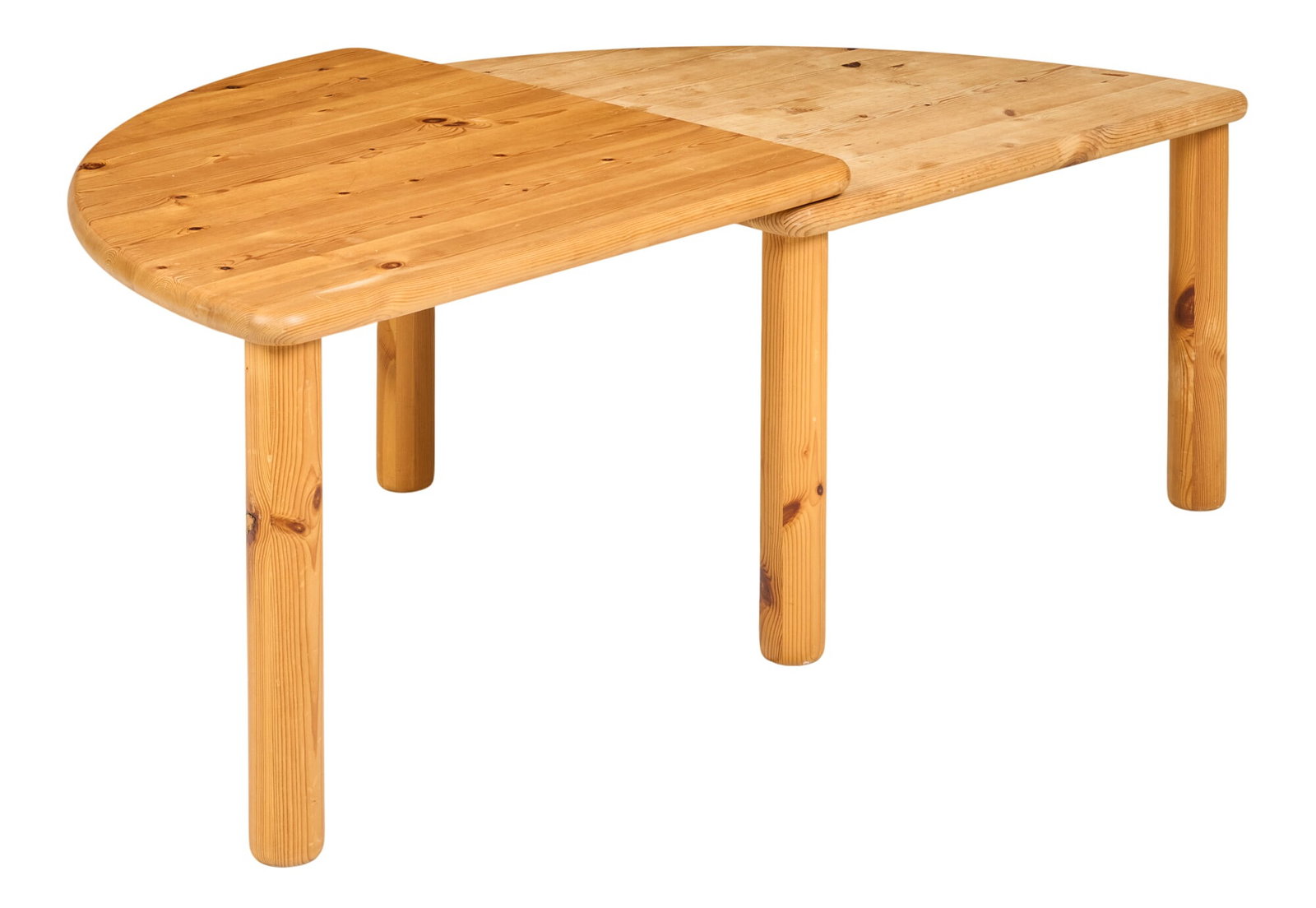 Danish Mid-Century Table: Danish mid-century side table with sliding extension height 20 in. x width 30 in. x depth 30 in. 