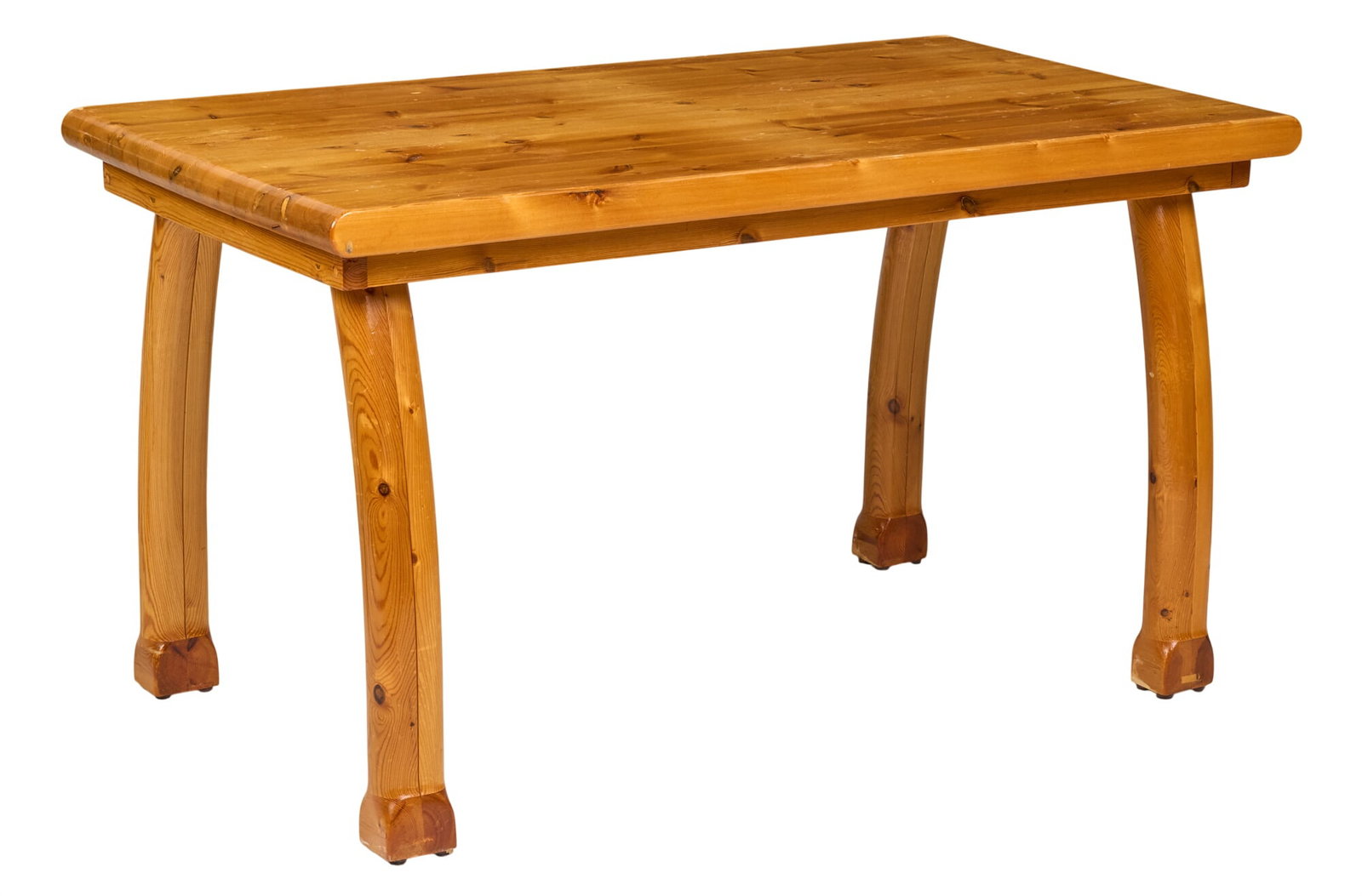 Danish Mid-Century Table: Danish mid-century table with curved legs height 29.5 in. x width 53.5 in. x depth 28.5 in. 