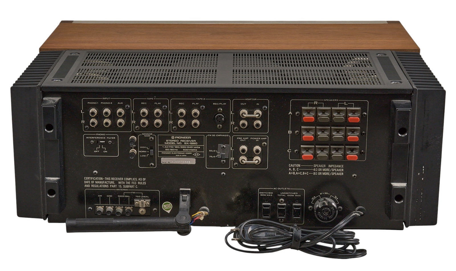 Vintage Pioneer SX-1980 Stereo Receiver - 5