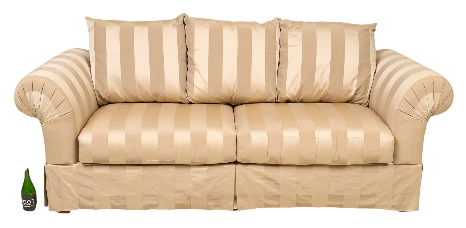 Striped Upholstered Sofa - 2