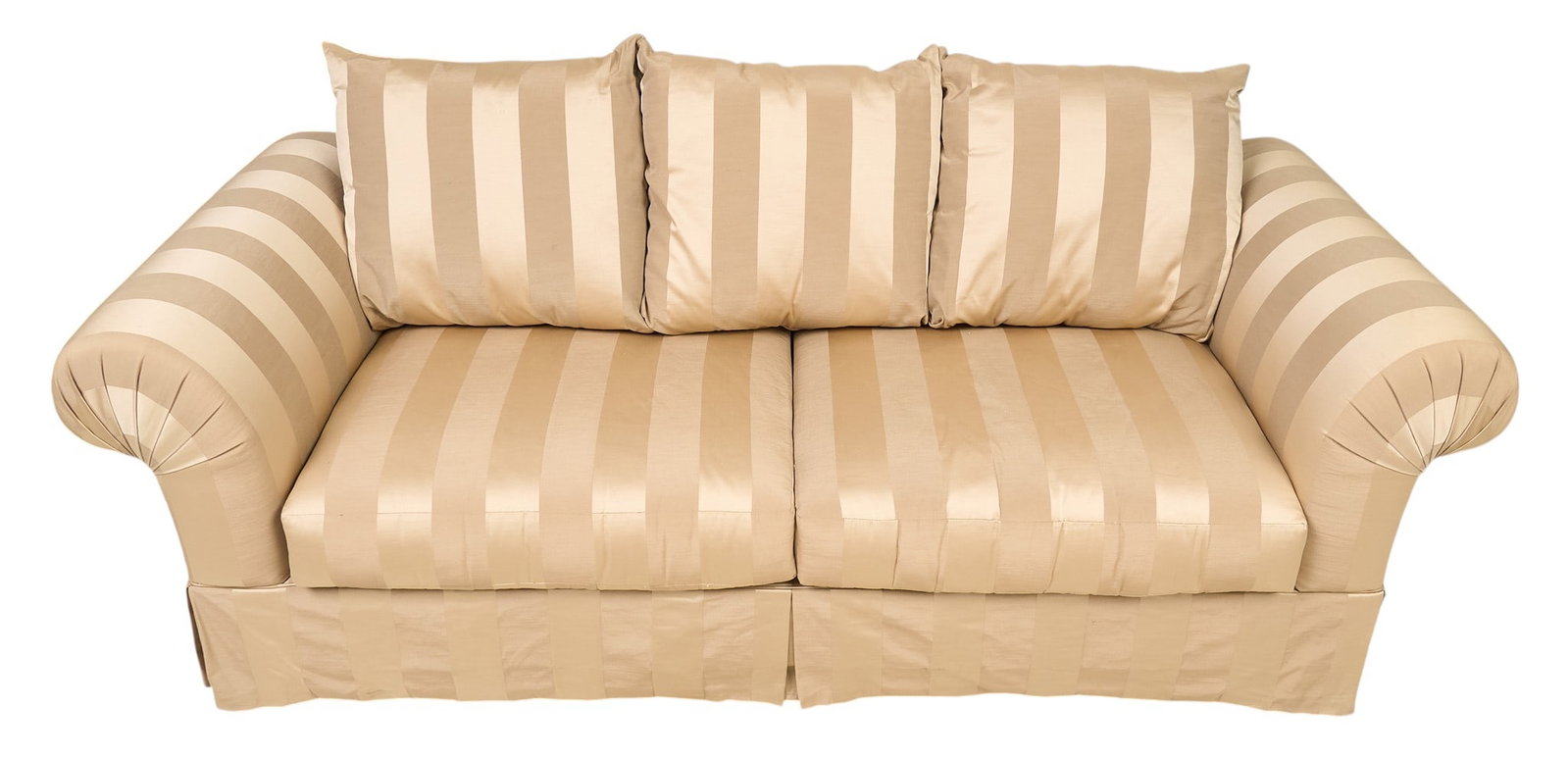Striped Upholstered Sofa - 3