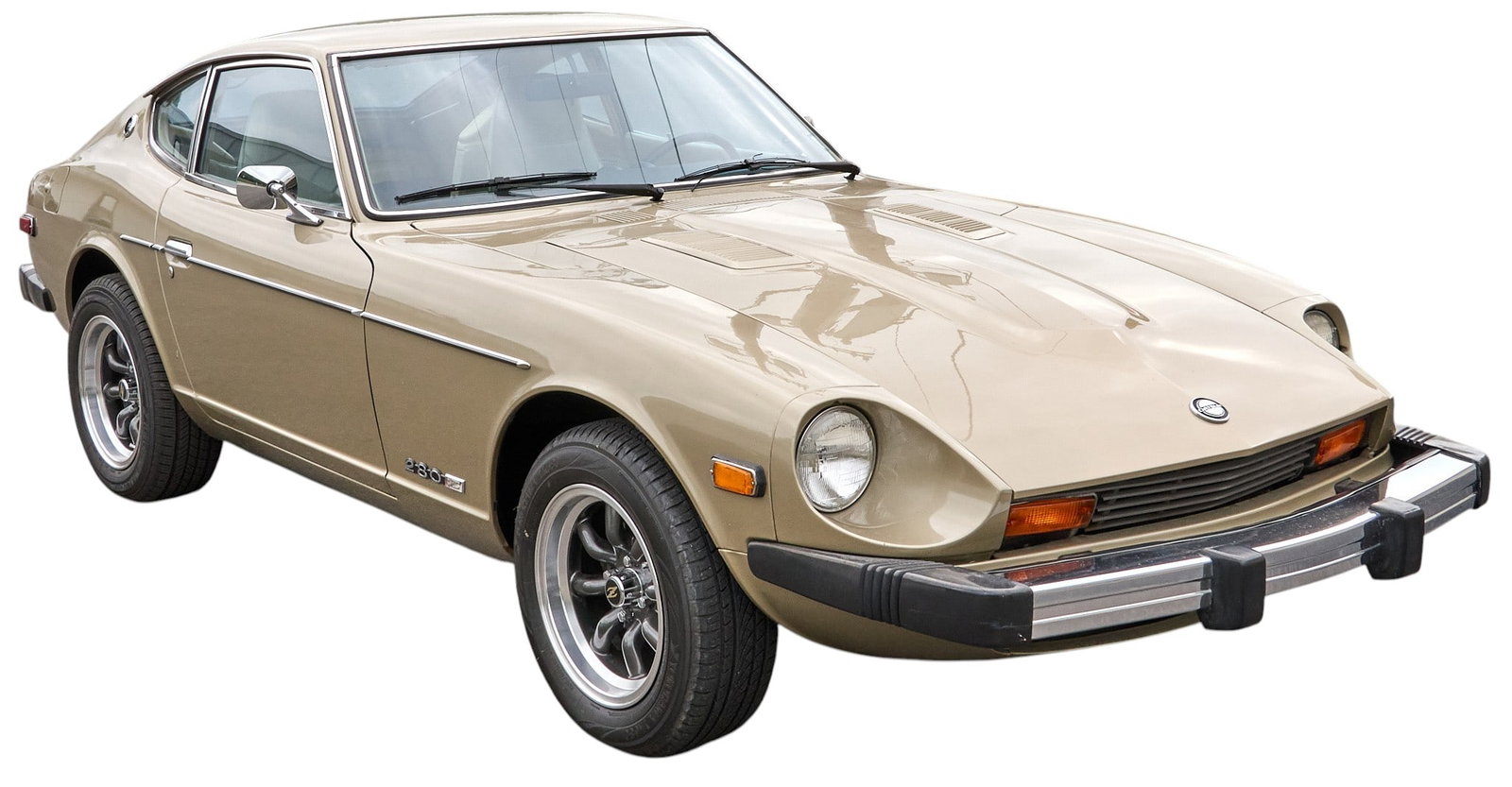 1978 Datsun 280Z Coupe: 2.8 Liter (L28) fuel injected single overhead Cam Inline-6, 149 HP at 5,600 RPM, only 13,869 miles, 3-speed automatic, light gold exterior with white interior, in superb original