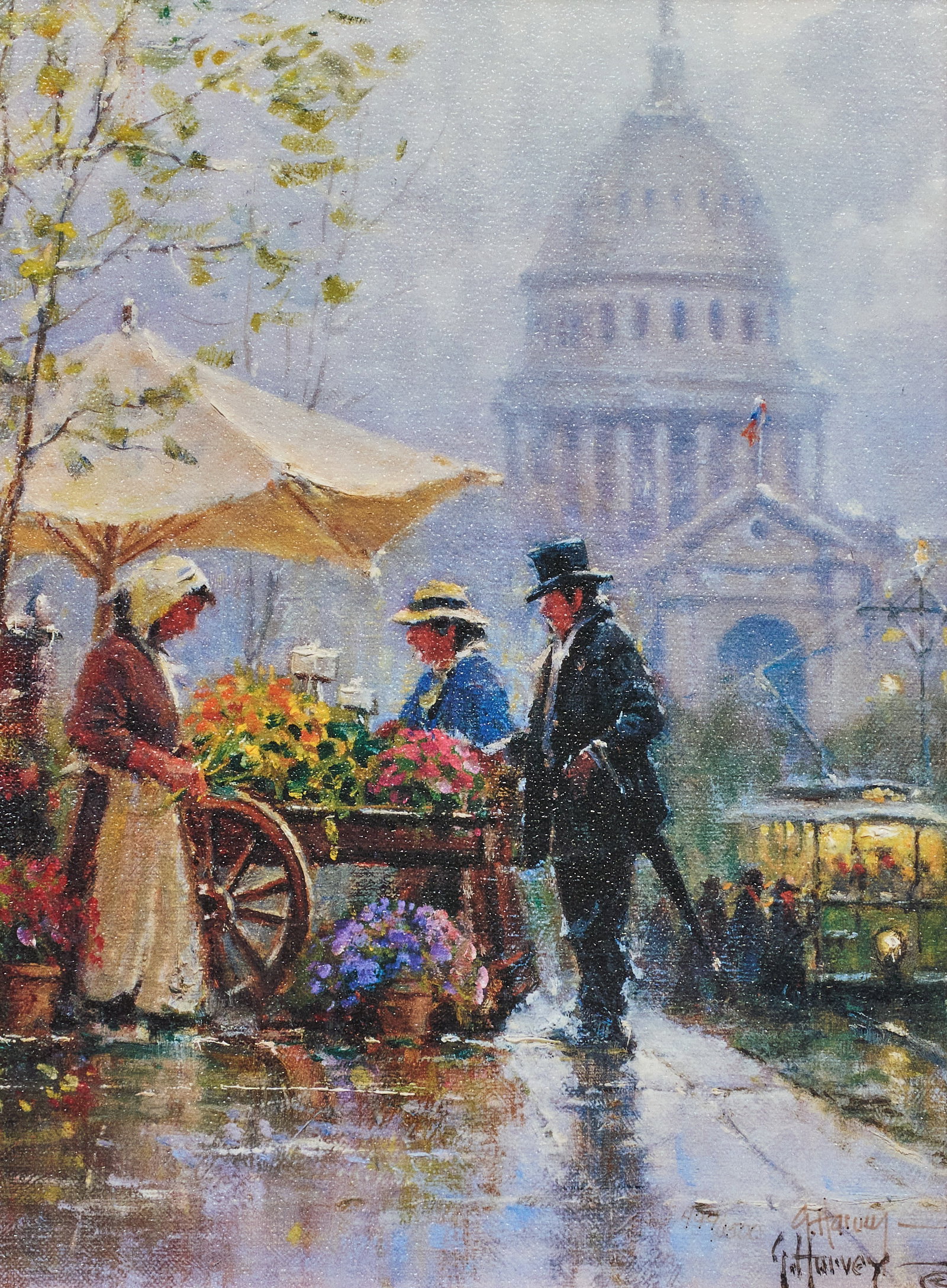 G. Harvey, "The Senator": G. Harvey (Gerald Harvey Jones, Texas, 1933-2017), "The Senator", limited edition giclee print on canvas, signed and numbered lower right, ed. 499/1500 sight: 12 x 9 in., frame: 17.5 x