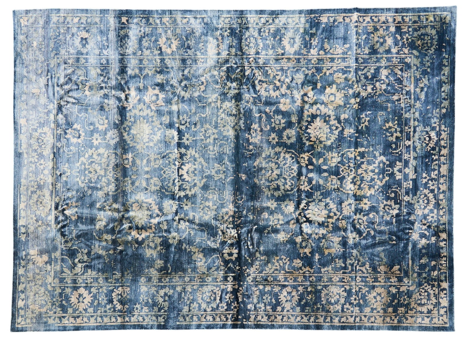 Hand-Woven Flatweave Rug, 13 ft. 5 in. x 9 ft. 9 in.: Hand-woven flatweave estate rug Hand-Woven Flatweave Rug, 13 ft. 5 in. x 9 ft. 9 in. Provenance: Property from the Cordillera Ranch home of prominent attorney David J. Arata