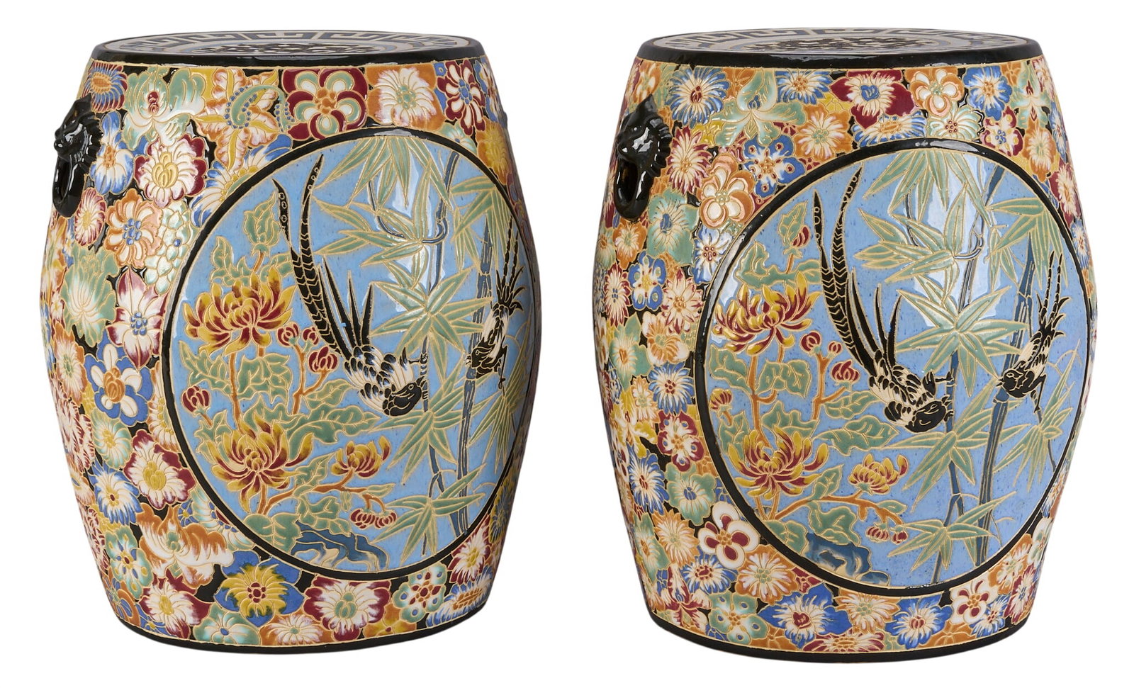 Pair Porcelain Garden Stools (1 of 6)