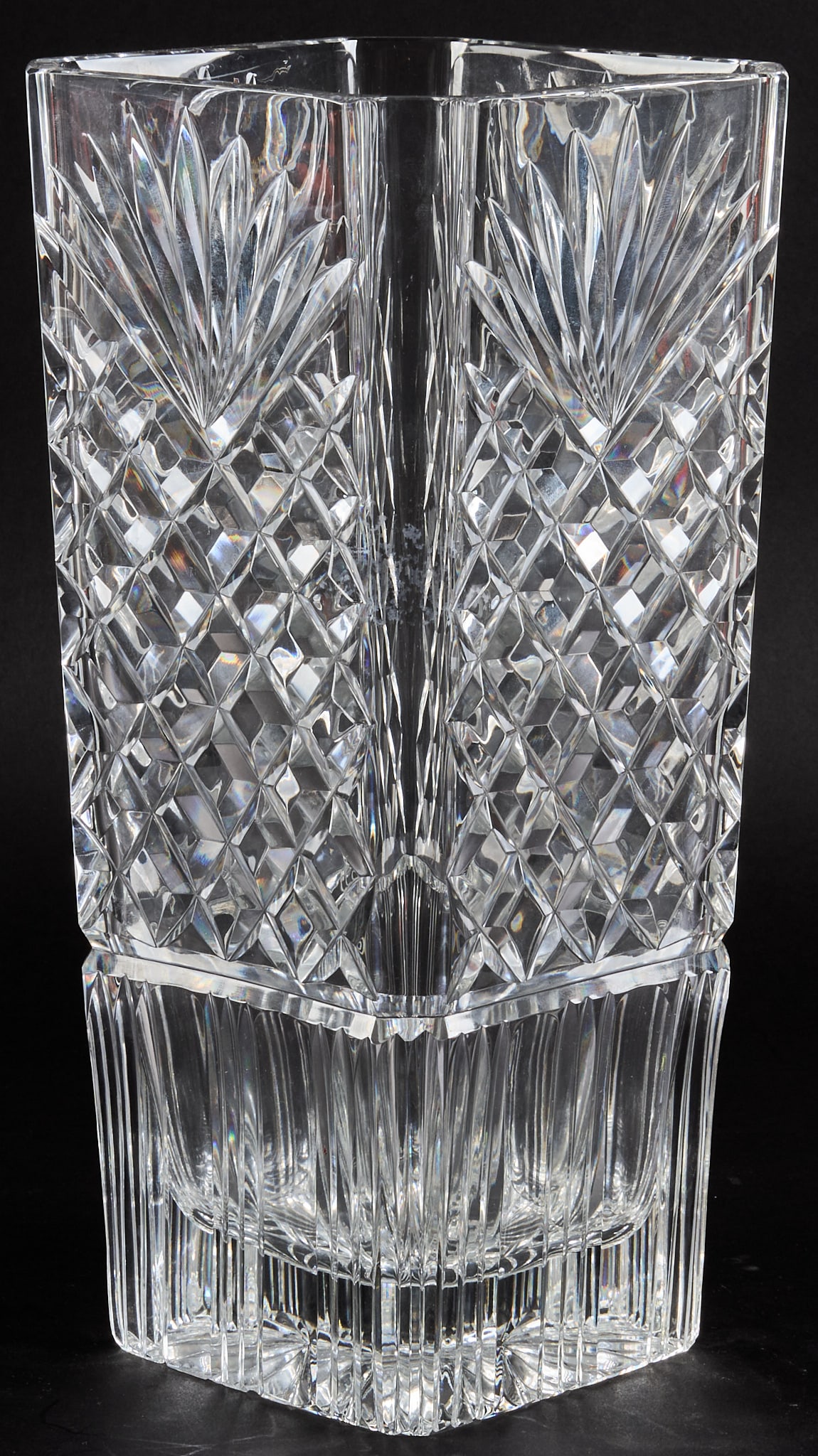 Waterford Vase: Waterford crystal vase. marked on underside height 12 in. x width 5.75 in. x depth 5.75 in. Provenance: Property from a home in San Marcos, Texas
