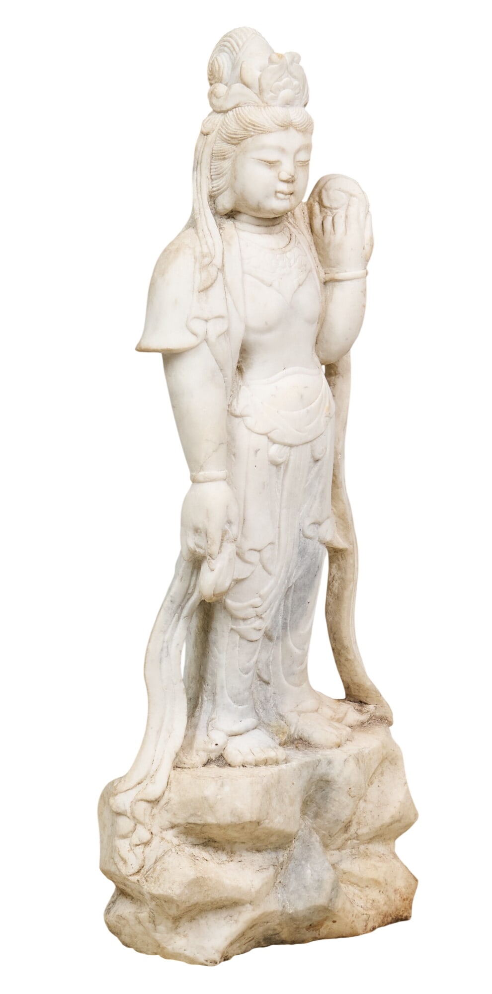 Vintage Marble Guan Yin Statue (1 of 4)