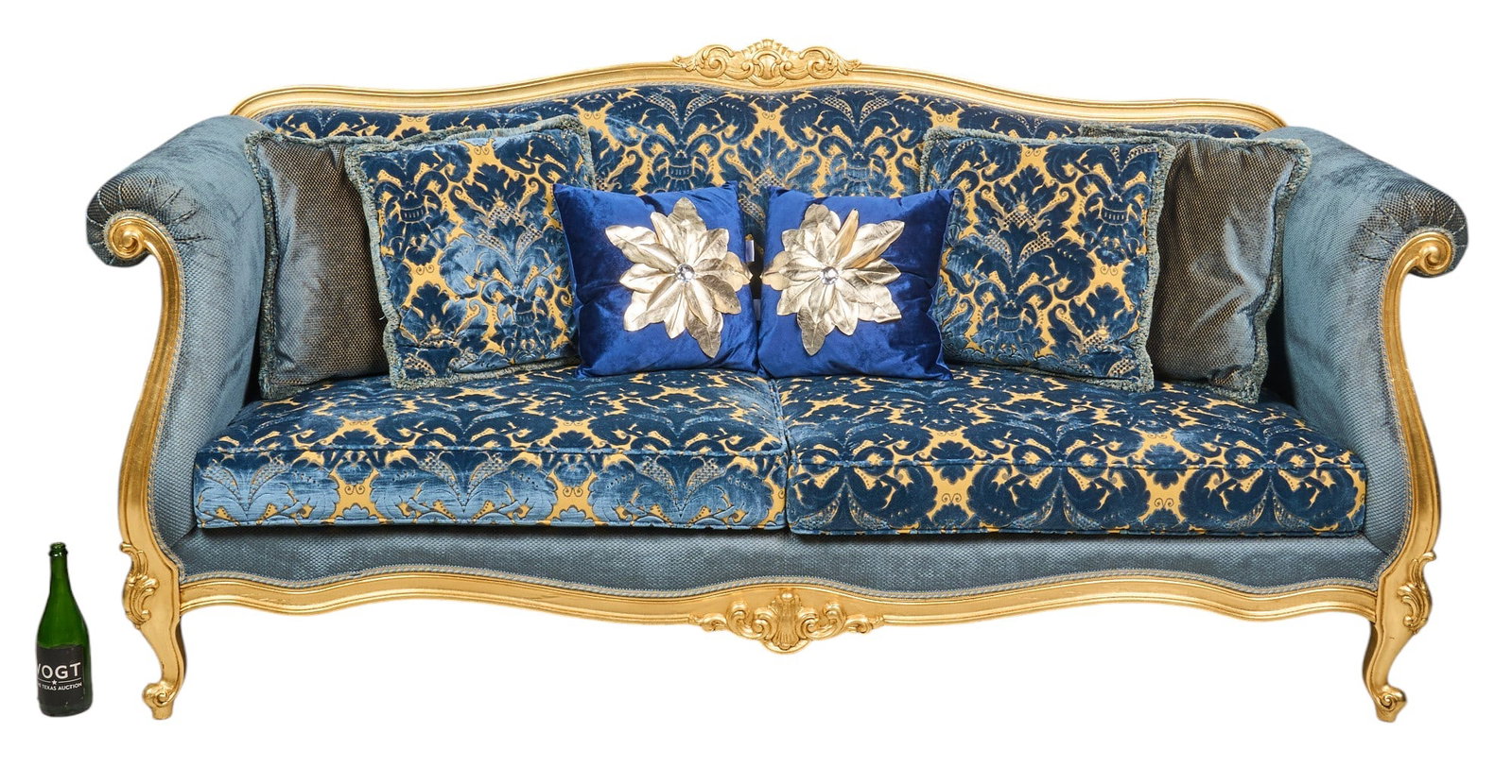 Upholstered Blue Sofa - 2